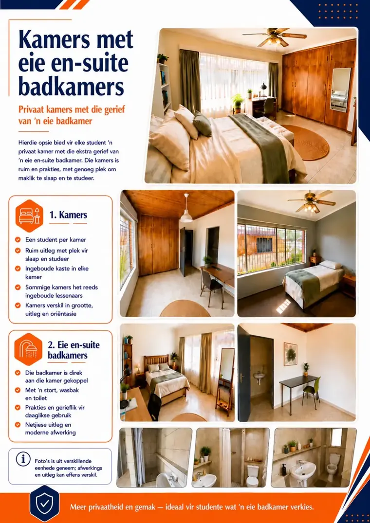Kamers met eie en-suite badkamers - Morlanahof Studente-akkommodasie, bladsy 6 van 11