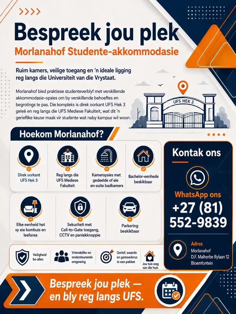 Bespreek jou plek - Morlanahof Studente-akkommodasie, bladsy 11 van 11